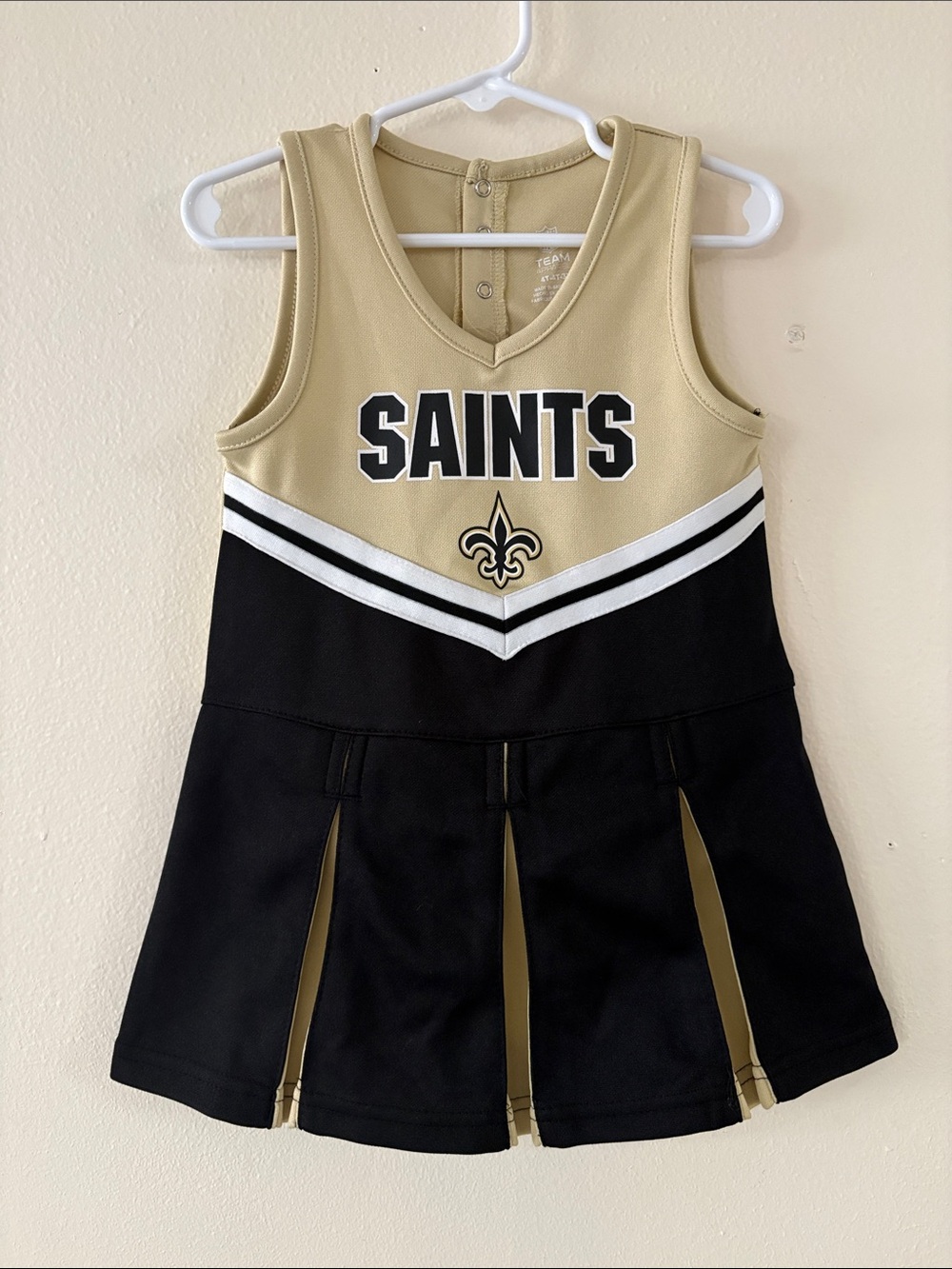 NFL Saints Black and Gold Girls Cheer Dress